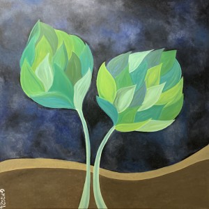 Two artichokes