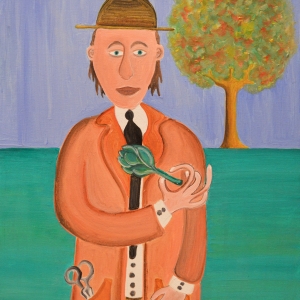 Man holding an artichoke
